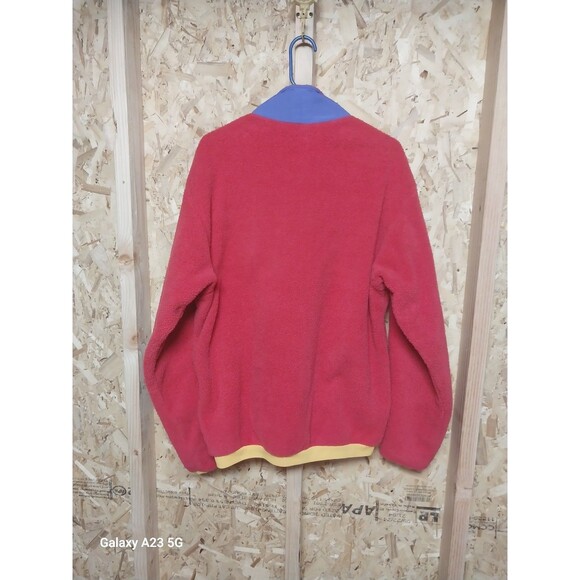 Vintage Sequel Fleece Jacket Pink Blue Yellow XL Mens Made In USA - Picture 4 of 5
